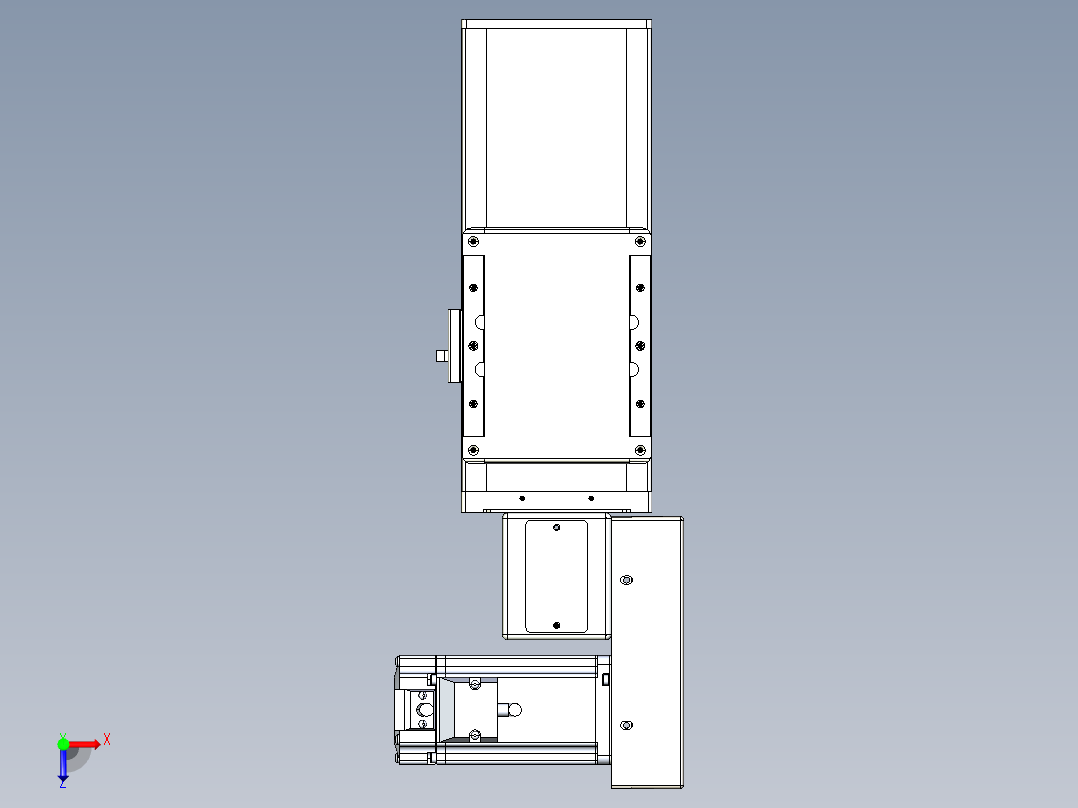 同步带全封闭直线模组TPA-HCB-105D-90-L50-MR-Y-P20-N3俯视图