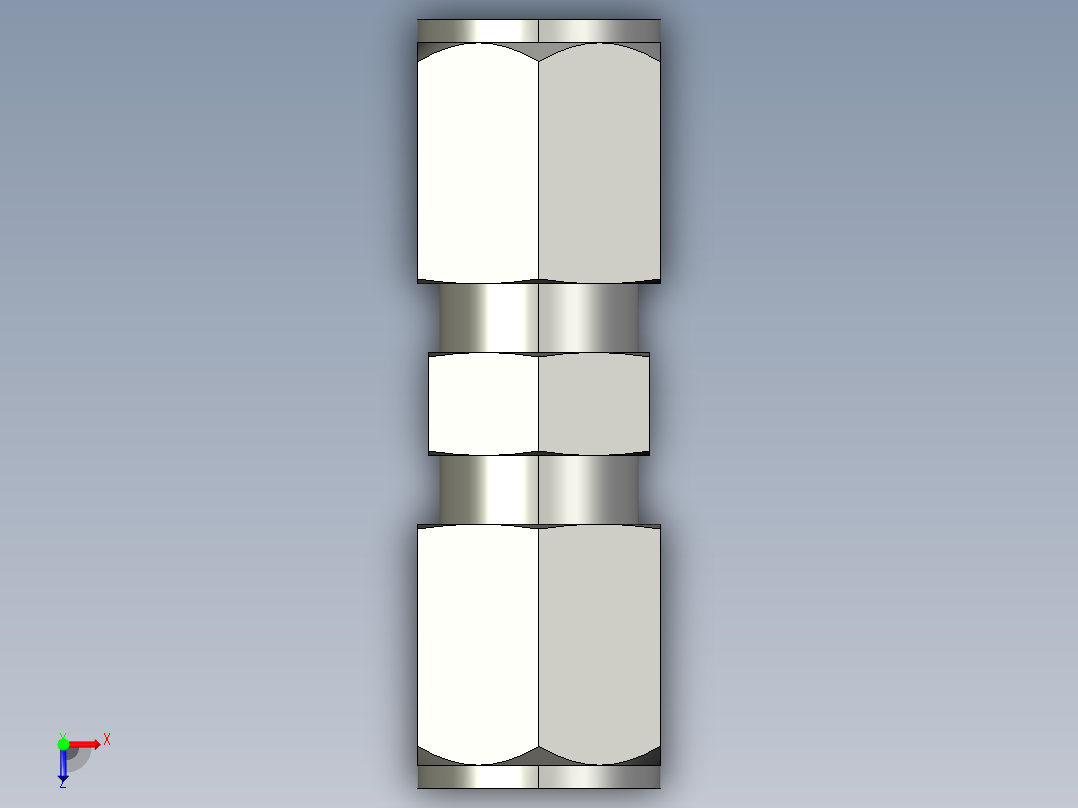 卡套式工业通用硬管接头6_hbu-s俯视图