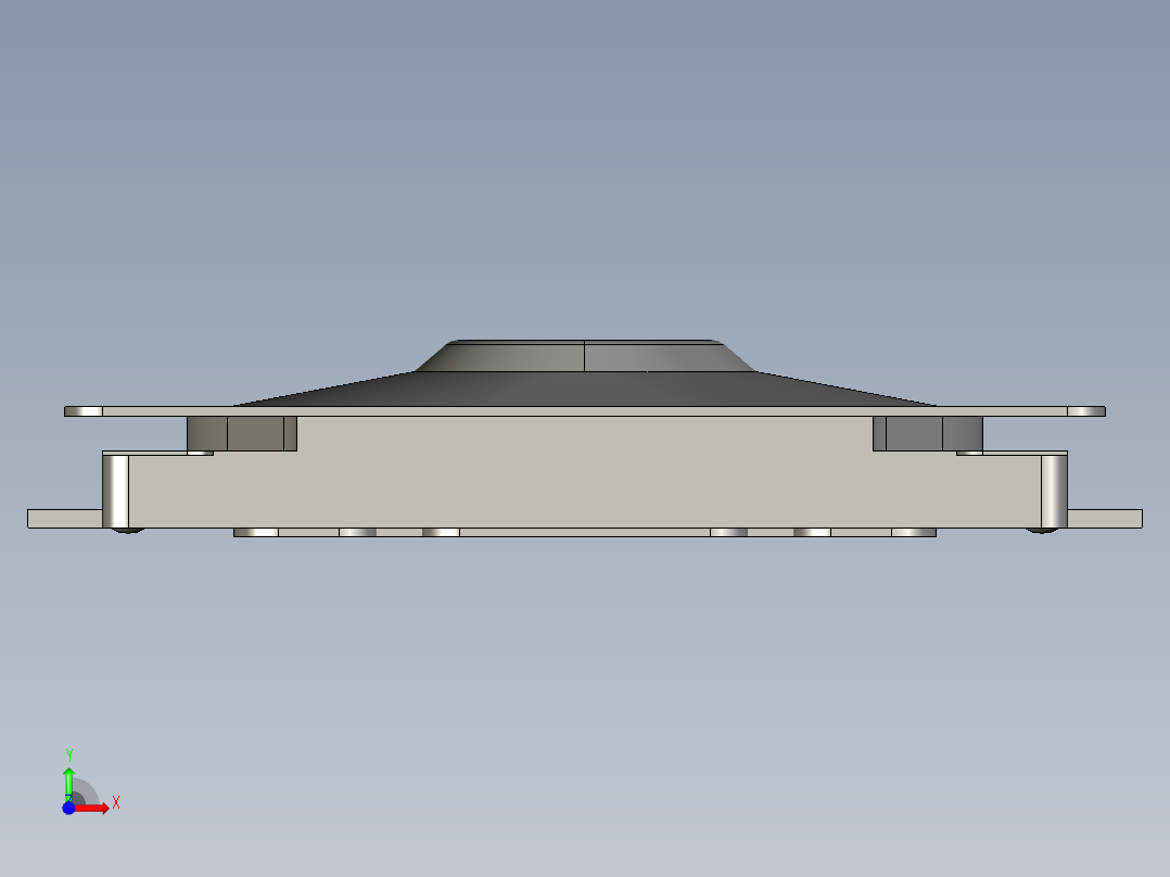 12.6㎜ x 1.6㎜ SMD轻触开关前视图