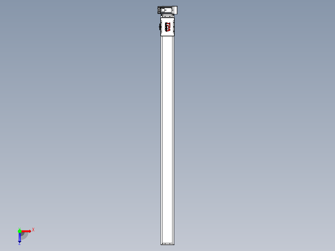 同步带全封闭直线模组TPA-HCB-110D-90-L1650-LU-C-P40-N3俯视图