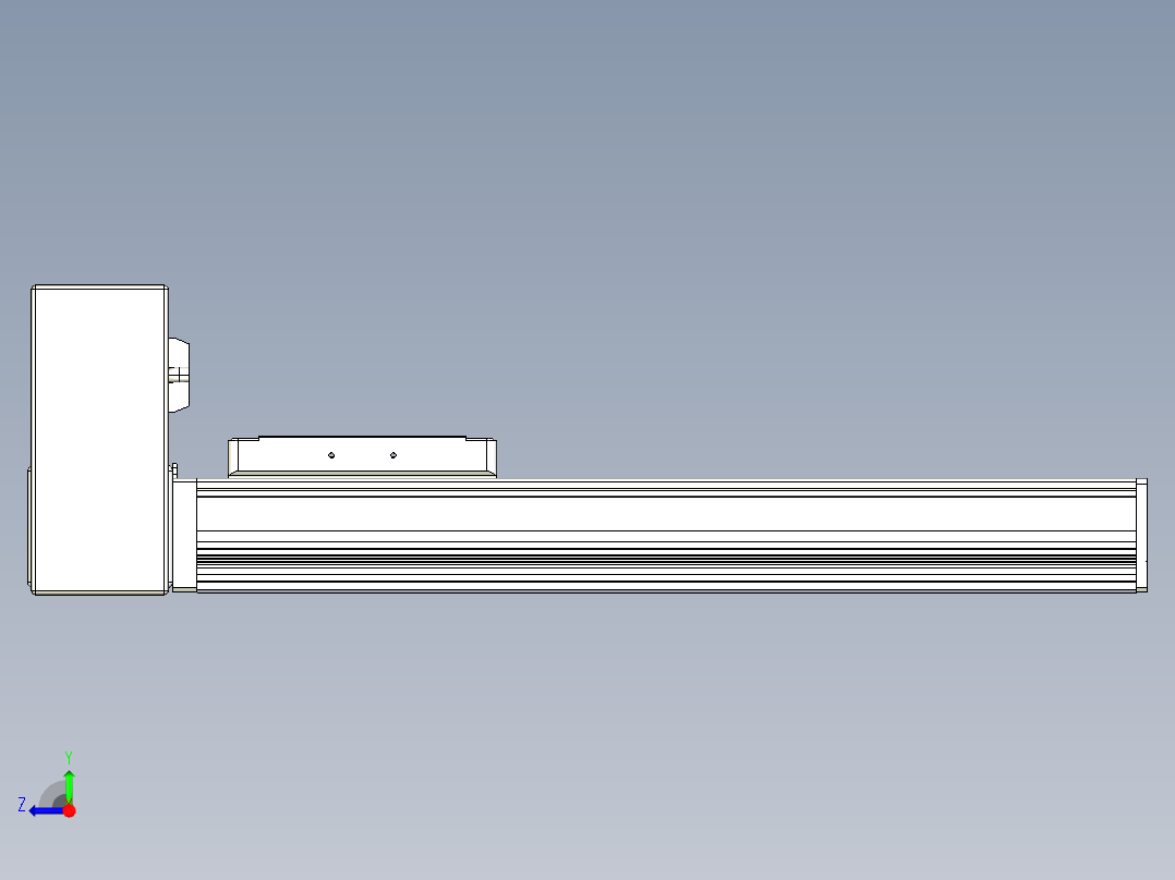 同步带全封闭直线模组TPA-HCB-105D-90-L250-RU-C-P20-N3右视图