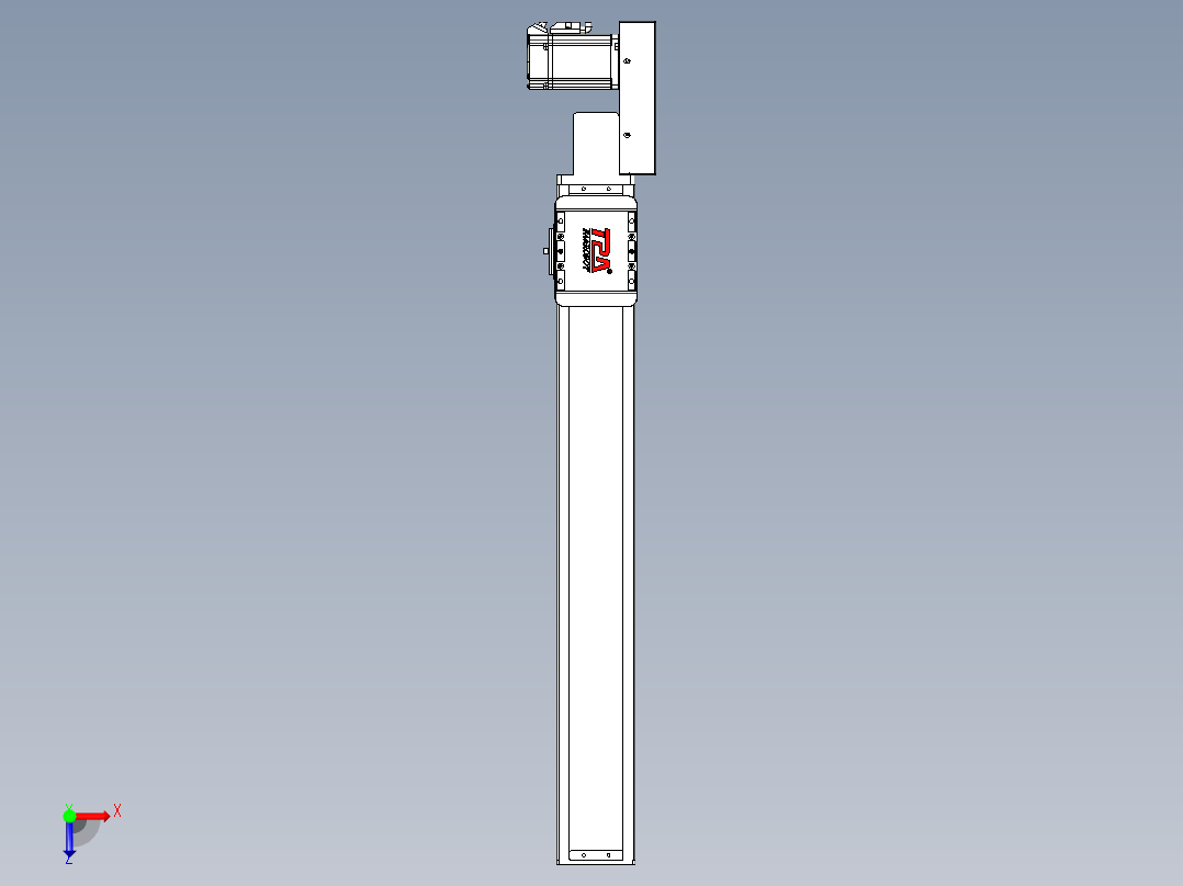 同步带全封闭直线模组TPA-HCB-85D-90-L550-ML-C-P20-N3俯视图