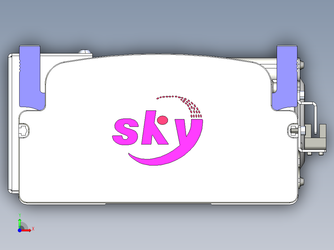 同步带滑台-半封闭B17H-L50-S850-L-P75-D3前视图