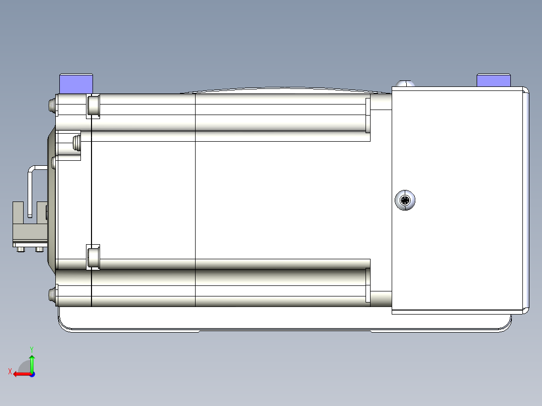 同步带滑台-半封闭B17H-L50-S850-L-P75-D3后视图
