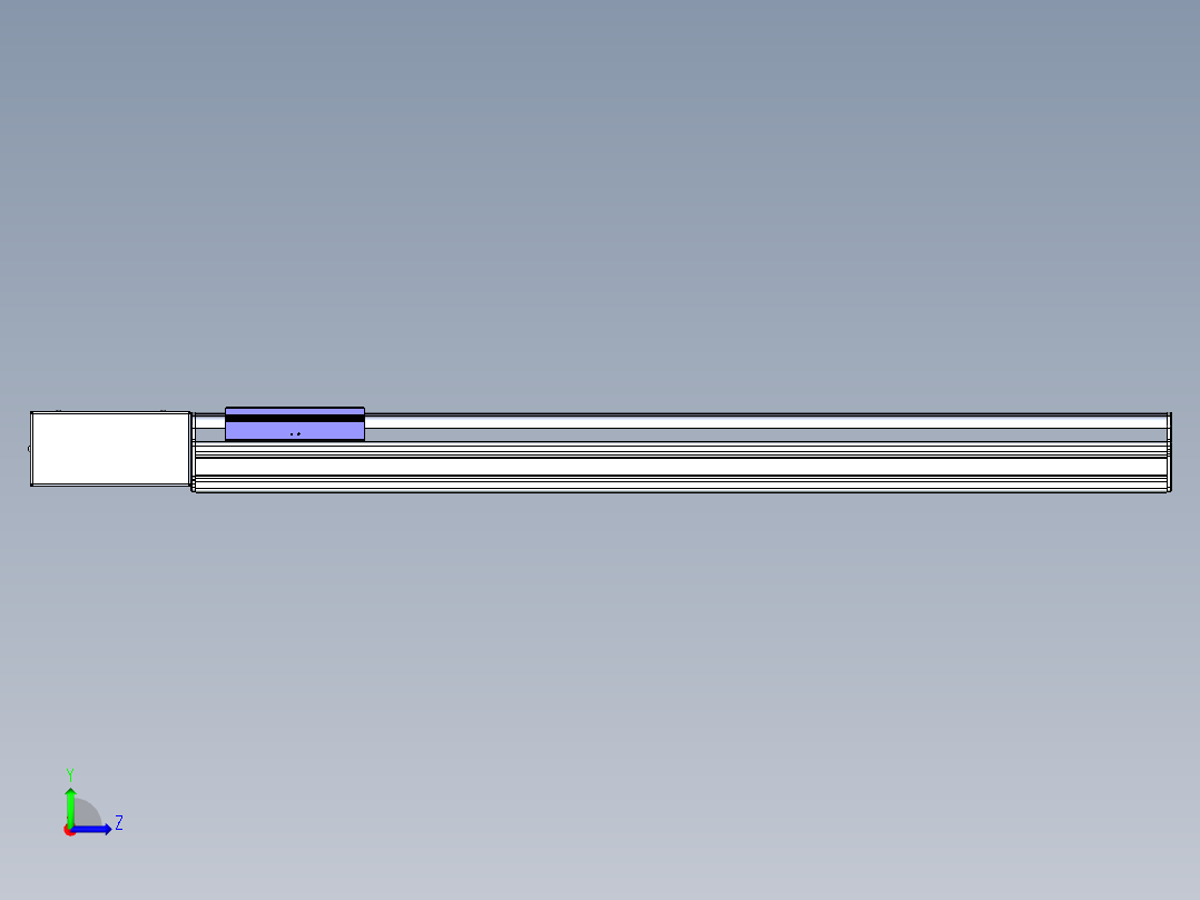 同步带滑台-半封闭B17H-L50-S850-L-P75-D3左视图