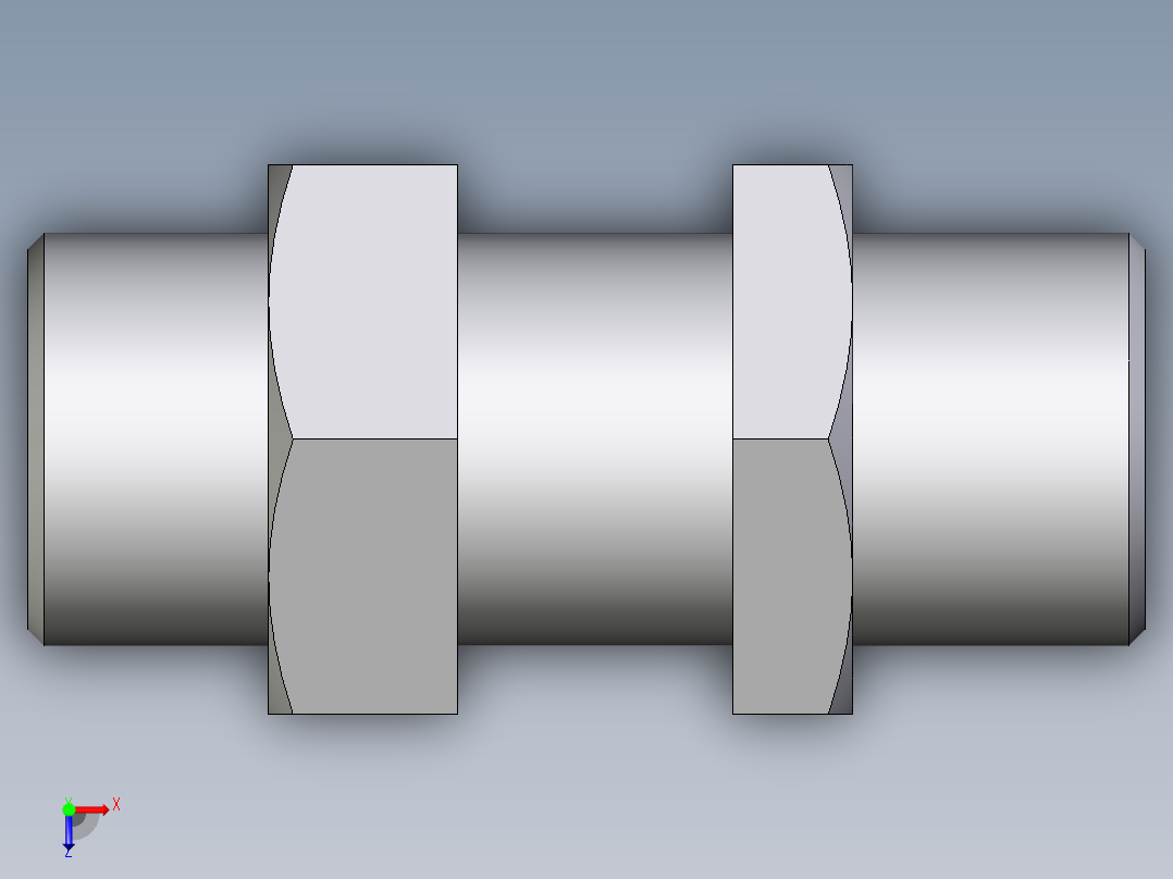 卡套式工业通用硬管接头EO_Bulkhead_union_SV16SOMDCF俯视图