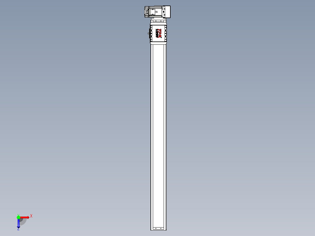 同步带全封闭直线模组TPA-HCB-85D-90-L950-LU-C-P20-N3俯视图
