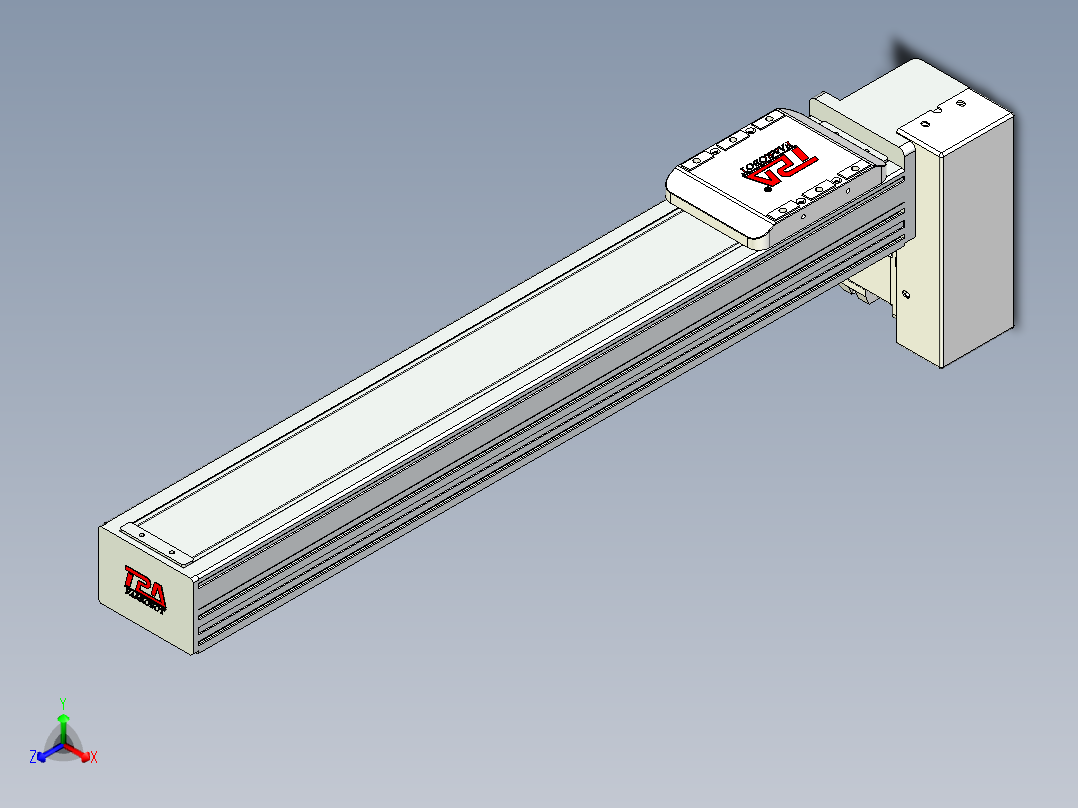 同步带全封闭直线模组TPA-HCB-85D-90-L450-LP-Y-P20-N3正等轴测图
