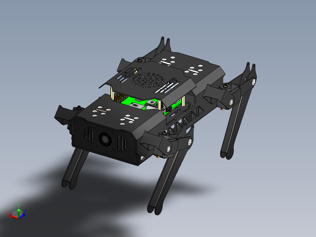 机械狗简易结构主视图