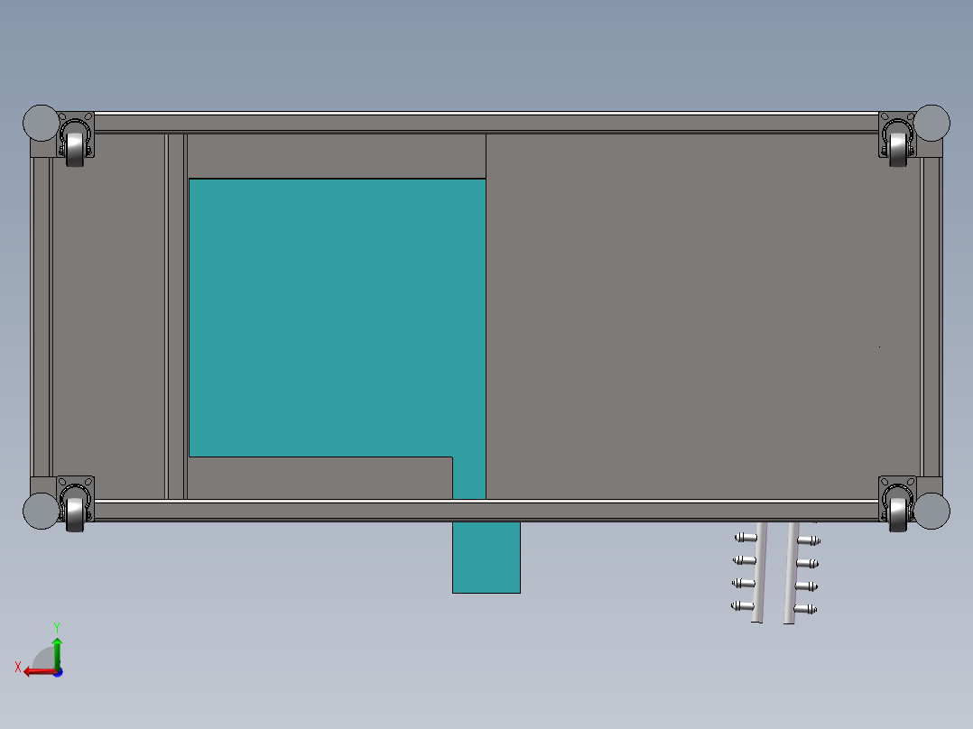 单体滚筒测试sw18可编辑后视图