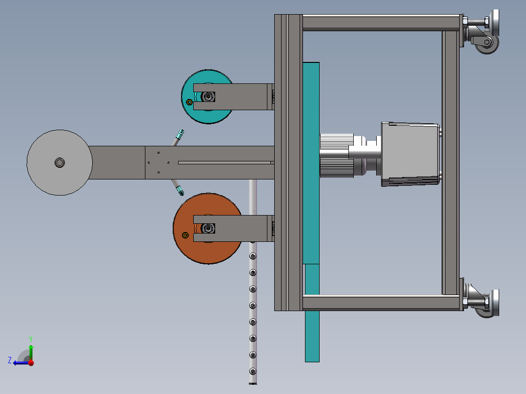 单体滚筒测试sw18可编辑右视图
