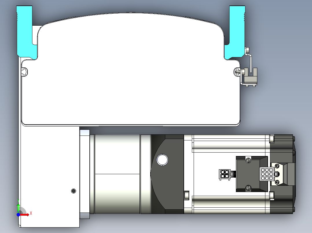 同步带滑台-半封闭B22H-L100-C-S1000-LD-P75-D3-N5前视图