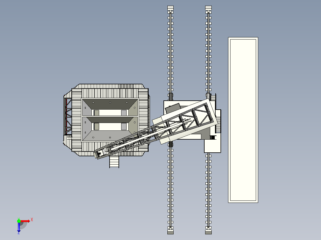 港口用大型吊车大重载搬运机抓手俯视图