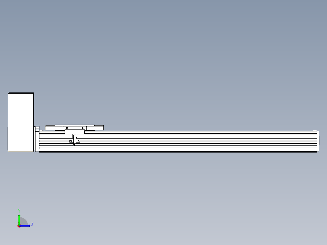 同步带全封闭直线模组TPA-HCB-110D-90-L500-RU-Y-P40-N3左视图