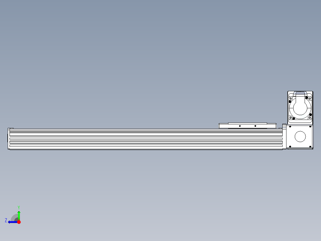 同步带全封闭直线模组TPA-HCB-110D-90-L500-RU-Y-P40-N3右视图