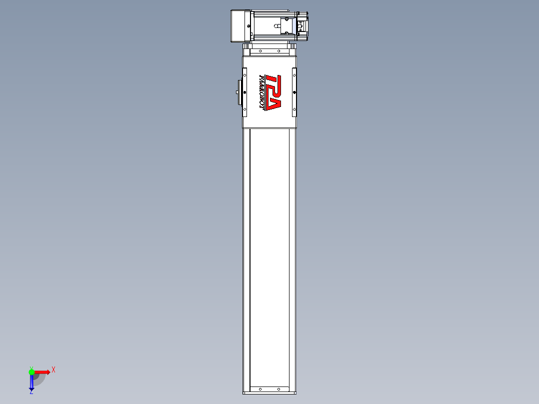 同步带全封闭直线模组TPA-HCB-110D-90-L500-RU-Y-P40-N3俯视图