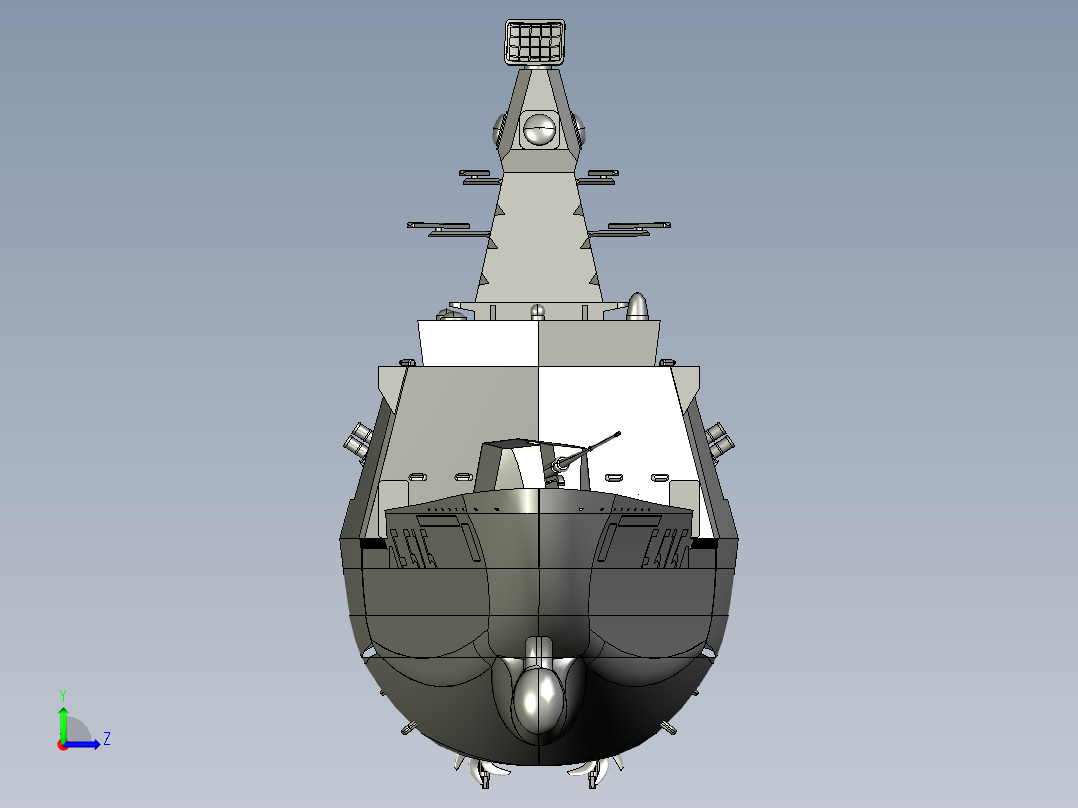 F515导弹驱逐舰左视图