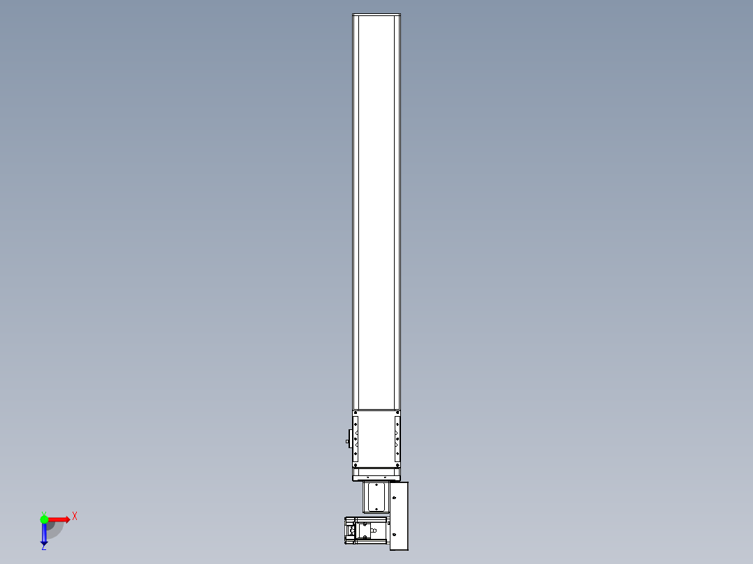 同步带全封闭直线模组TPA-HCB-105D-90-L800-MR-C-P20-N3俯视图