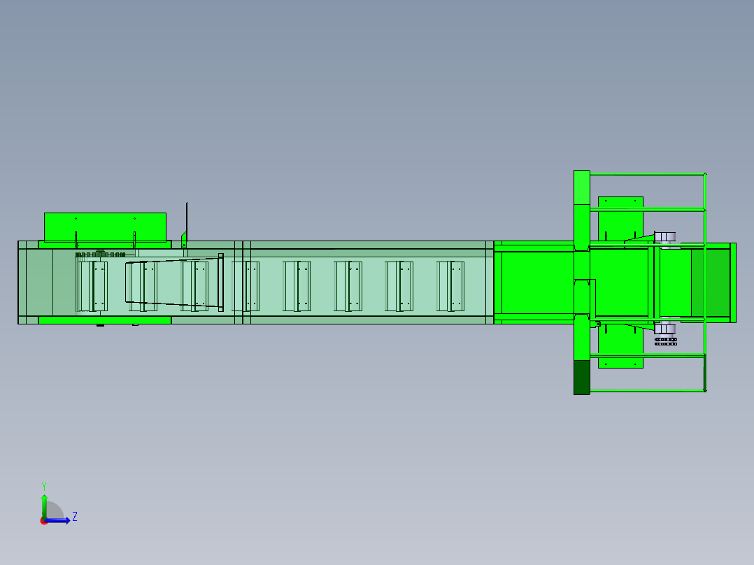 斗式提升机三维图299450==50左视图