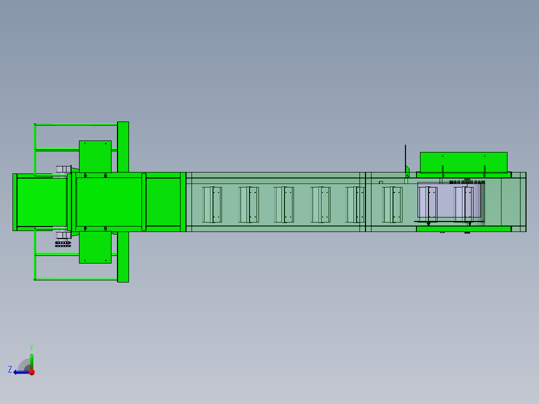 斗式提升机三维图299450==50右视图
