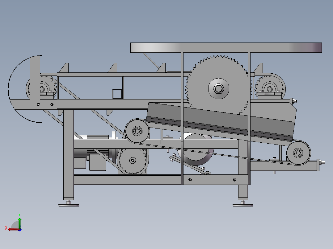 切割机（带传动、双切割盘）后视图