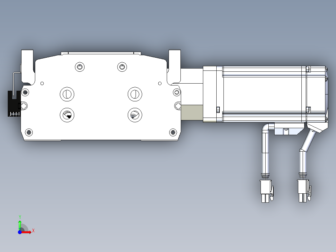 东锦同步带传动-直线滑台模组DH170B-L150-S350-BL-P400W-C3前视图