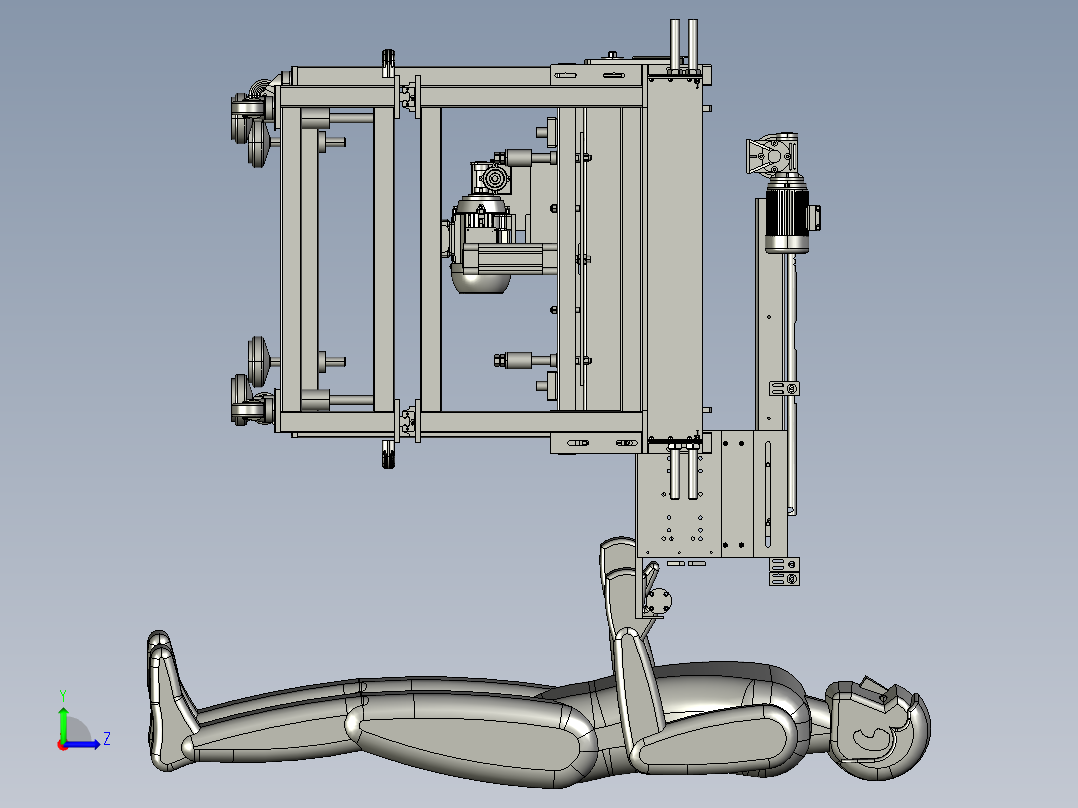 快递人工包装运输线左视图
