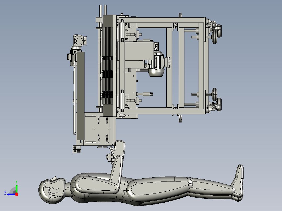 快递人工包装运输线右视图