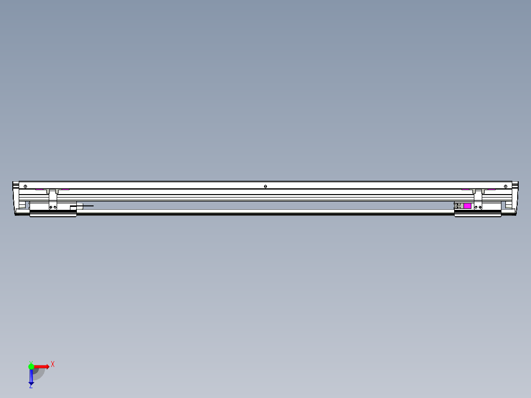 威洛博VL系列直线电机模组-2VL14S1-S850俯视图