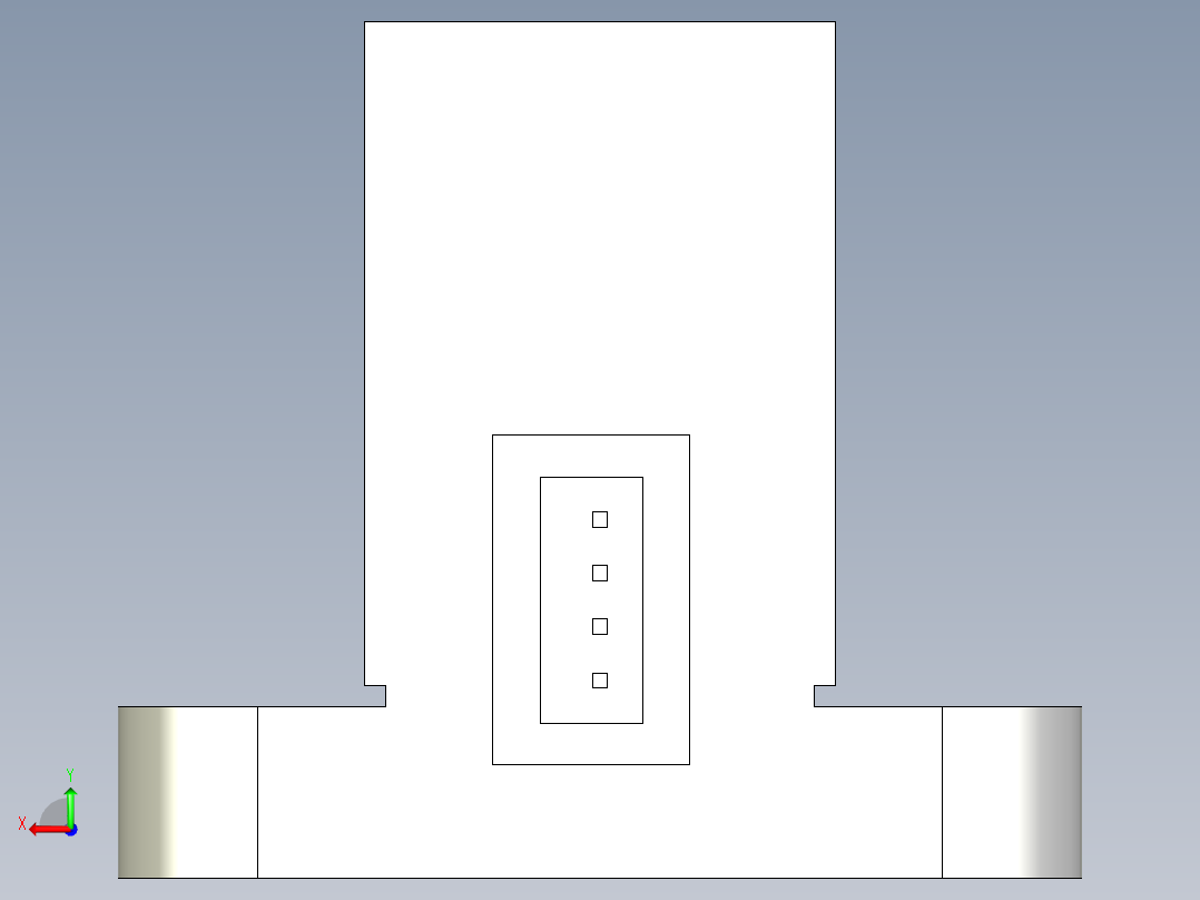 1反射型MA运动传感器 短型 (H型)后视图