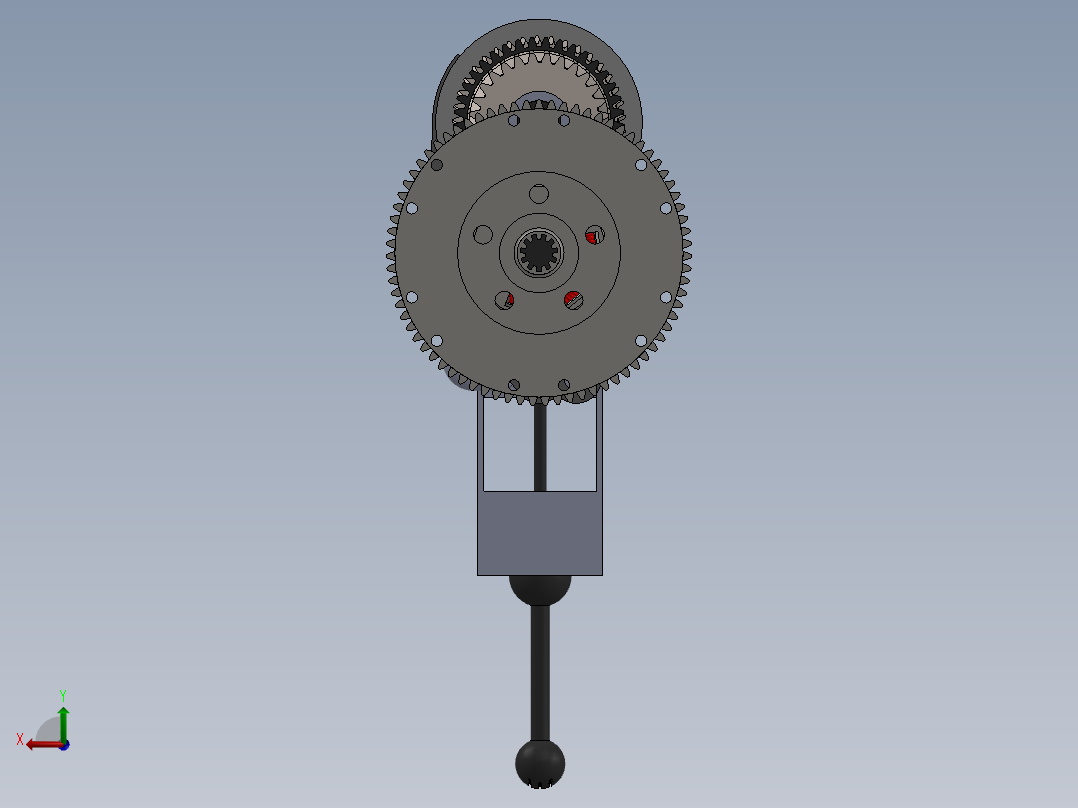 变速箱齿轮结构后视图