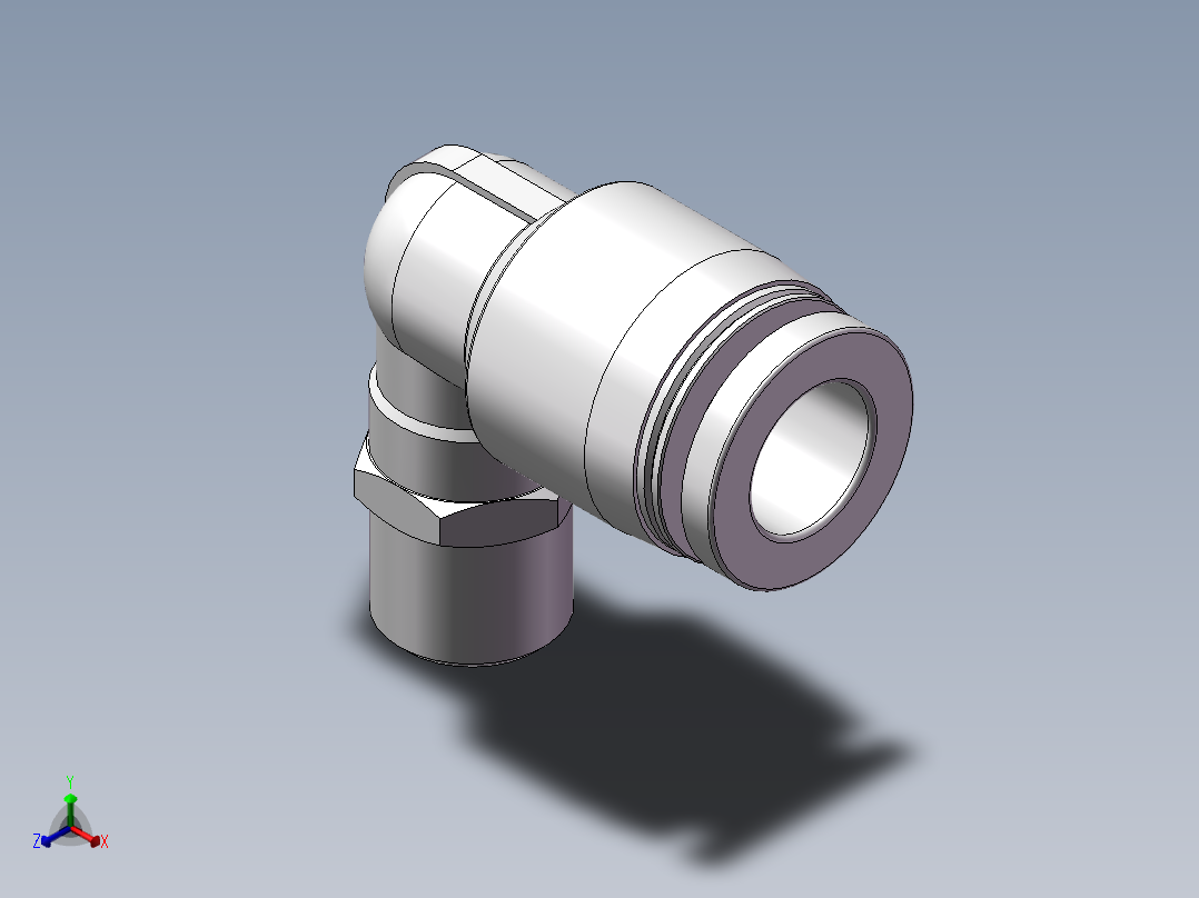 螺纹弯通APL8-G01(1分8厘)正等轴测图
