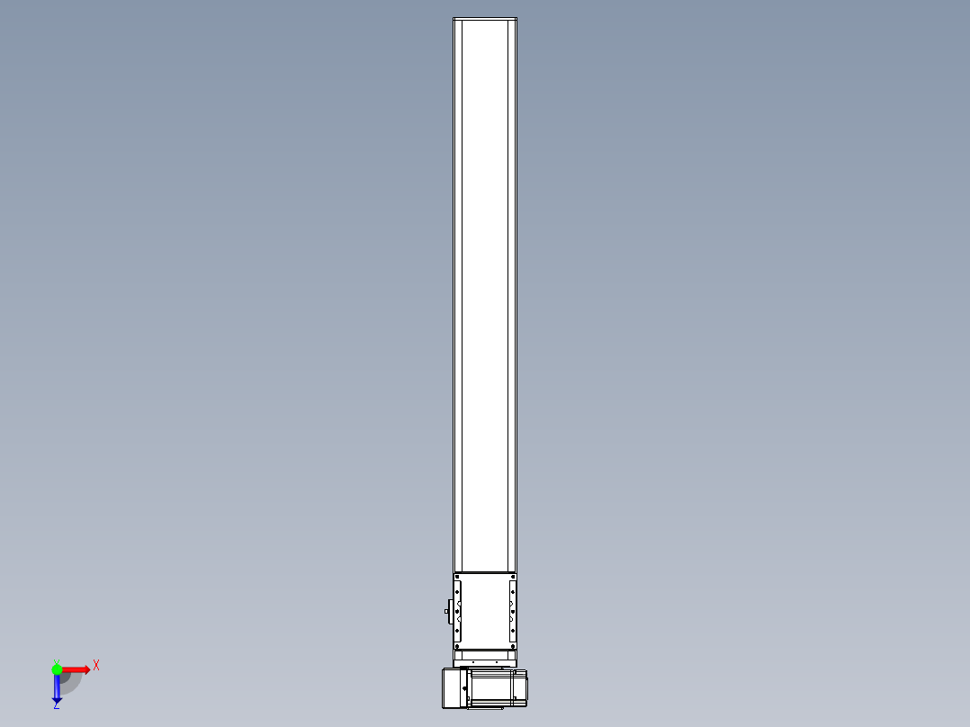 同步带全封闭直线模组TPA-HCB-105D-90-L850-LU-C-P20-N3俯视图