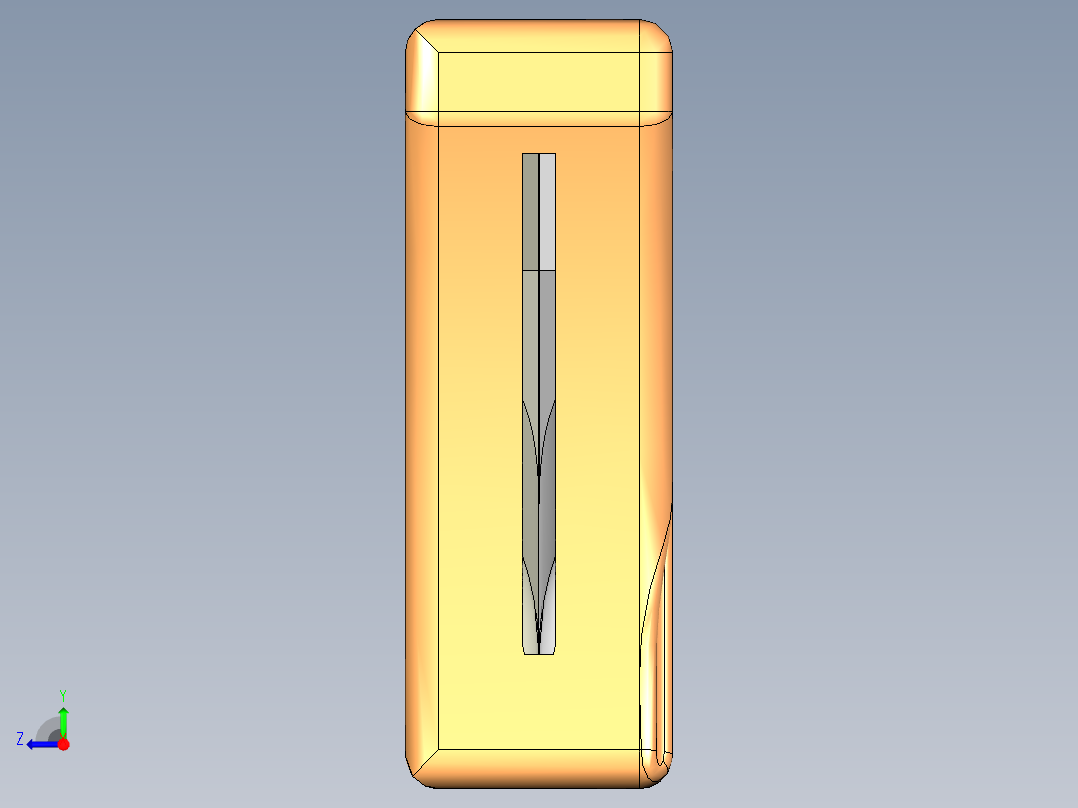 军用匕首模型右视图