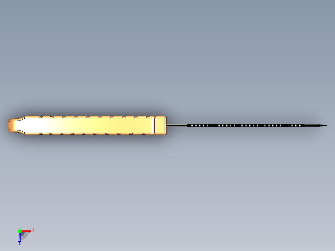 军用匕首模型俯视图