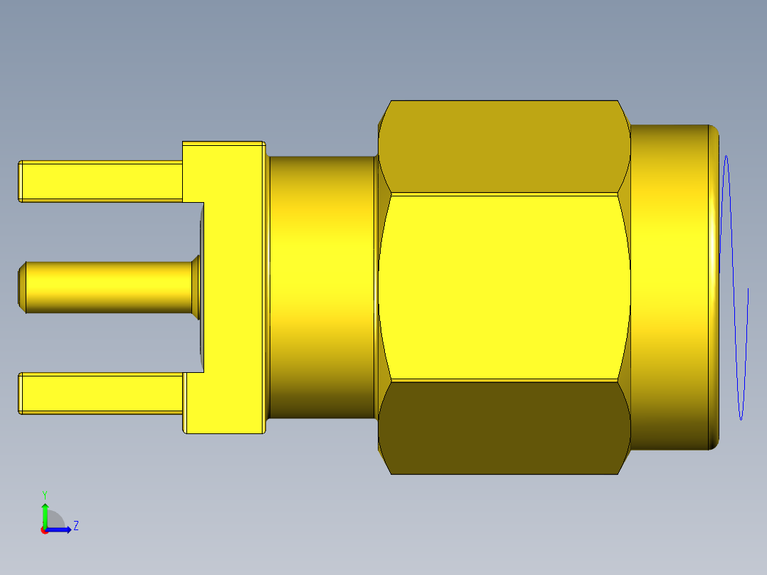 SMA接口39左视图