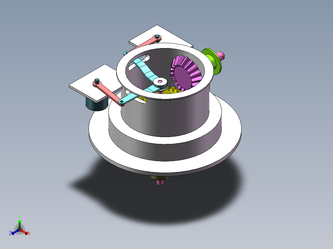 位置可调圆盘输出正等轴测图