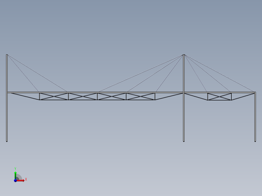 木质桥梁前视图