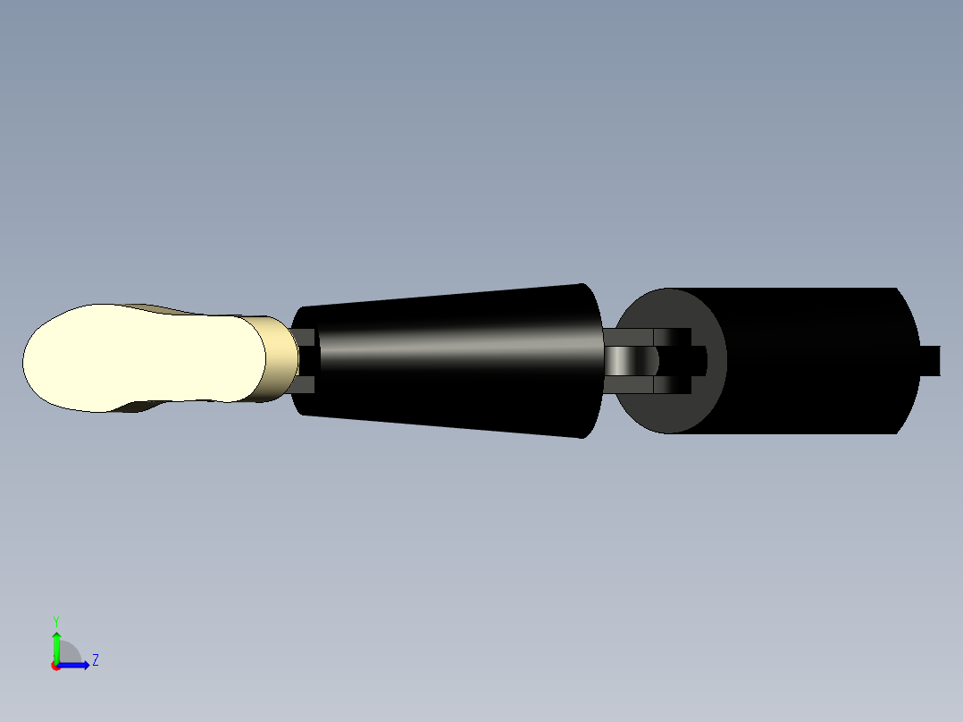 双足机器人的足部左视图