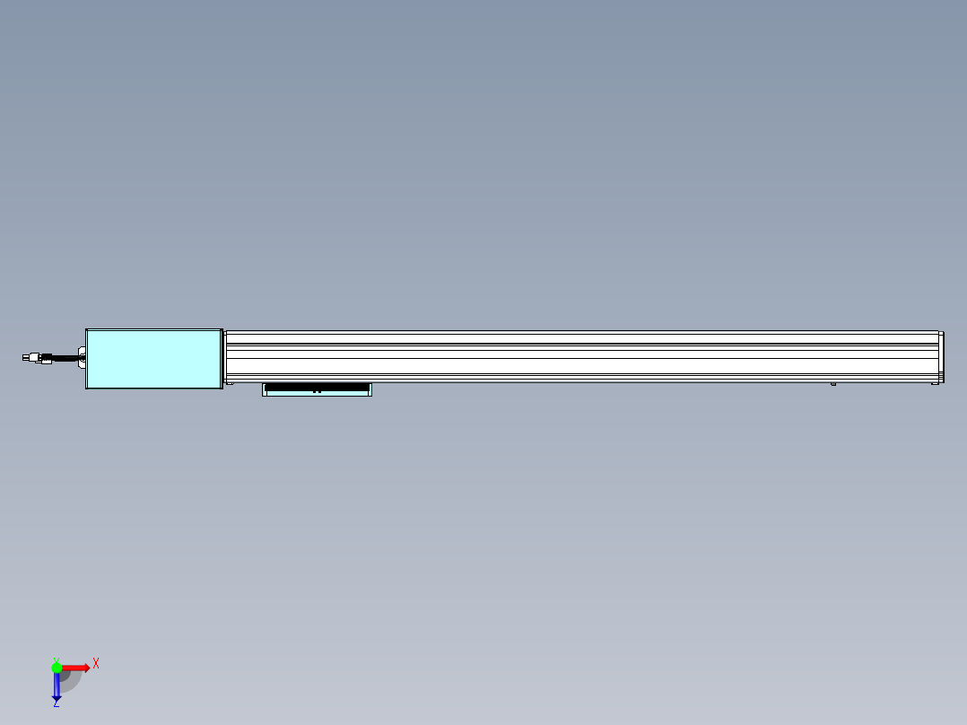 威洛博VBC同步带传动一无尘环境VBC14-L45-S750-BR-ZP75-C3俯视图