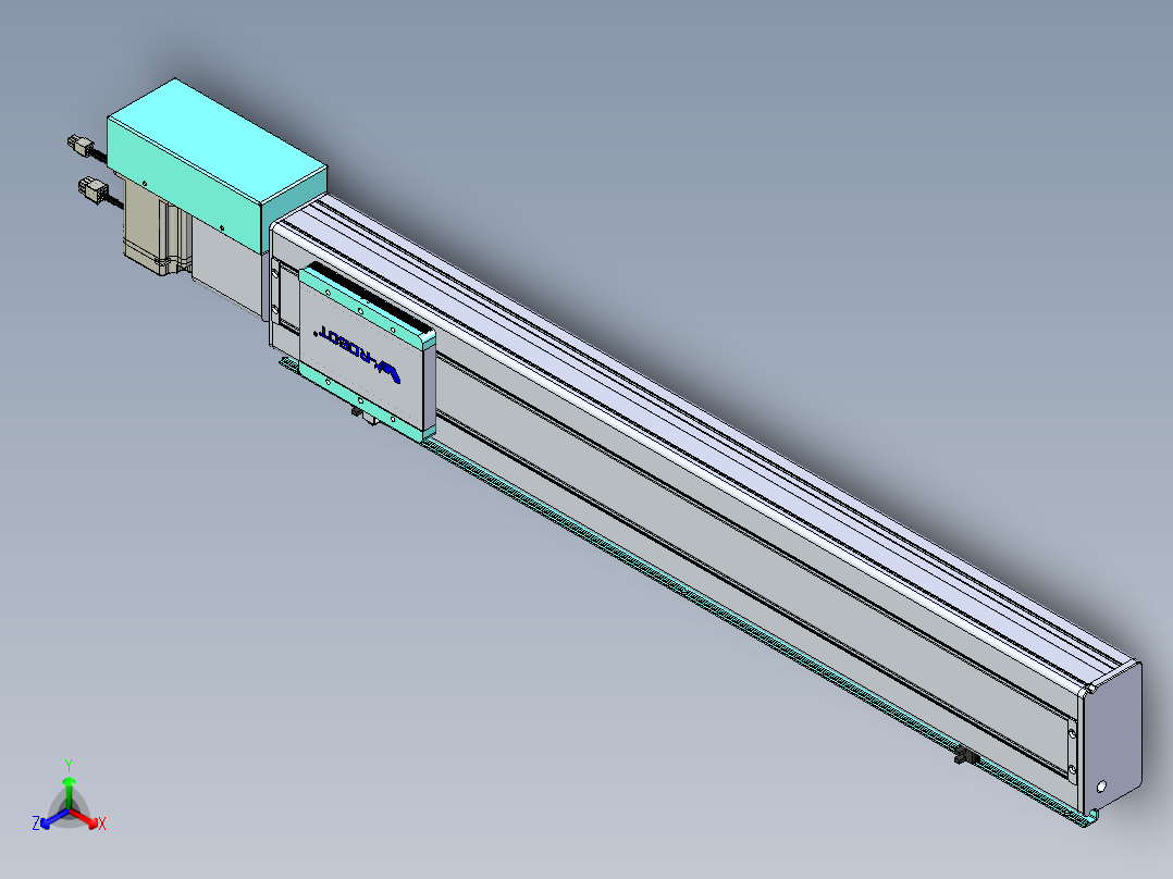 威洛博VBC同步带传动一无尘环境VBC14-L45-S750-BR-ZP75-C3正等轴测图