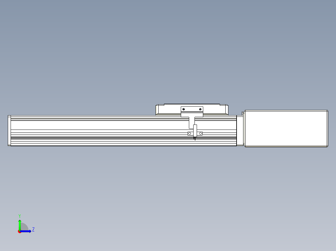 同步带全封闭直线模组TPA-HCB-105D-90-L200-ML-C-P20-N3左视图