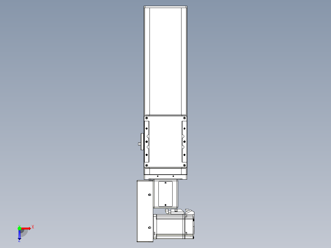 同步带全封闭直线模组TPA-HCB-105D-90-L200-ML-C-P20-N3俯视图