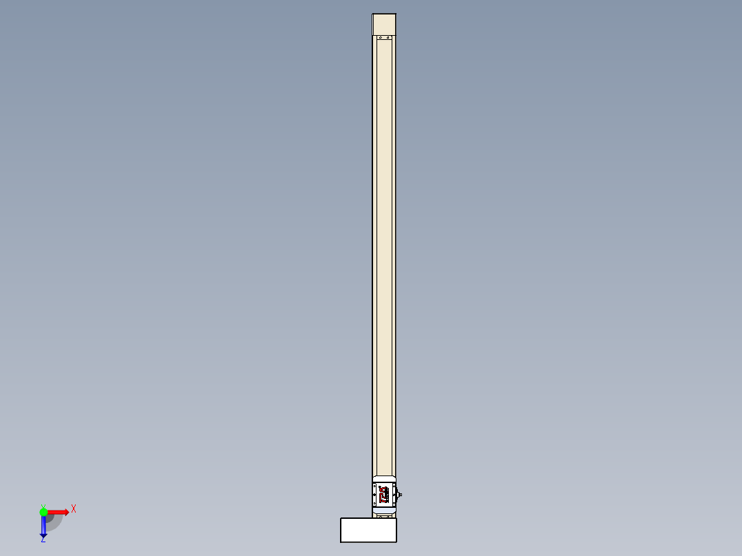 同步带全封闭直线模组TPA-HCB-65S-90-L1150-ML-Y-P10-N3俯视图