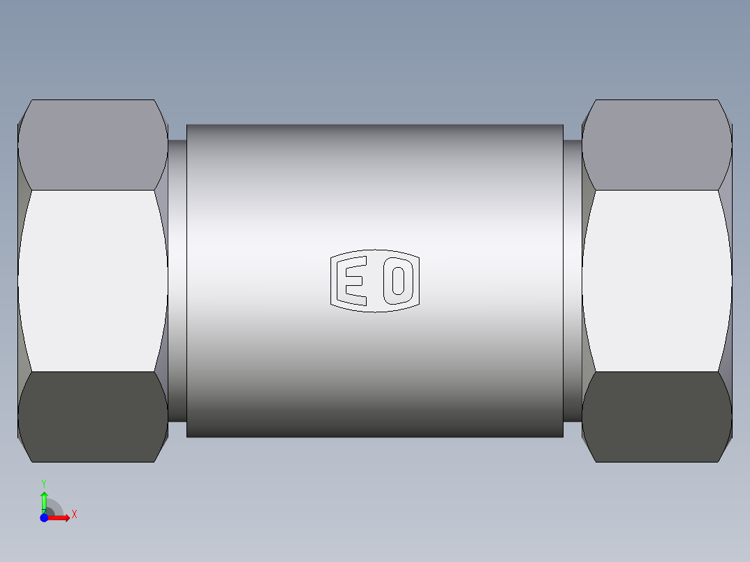 卡套式工业通用硬管接头EO_Weld_bulkhead_fitting_ESV35L71前视图