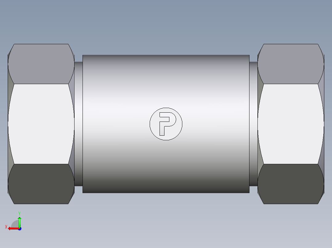 卡套式工业通用硬管接头EO_Weld_bulkhead_fitting_ESV35L71后视图