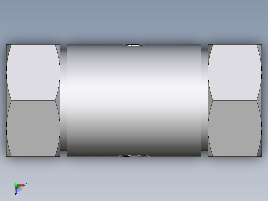 卡套式工业通用硬管接头EO_Weld_bulkhead_fitting_ESV35L71俯视图