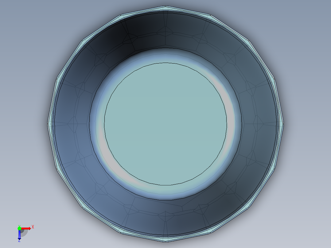 透明玻璃杯模型俯视图