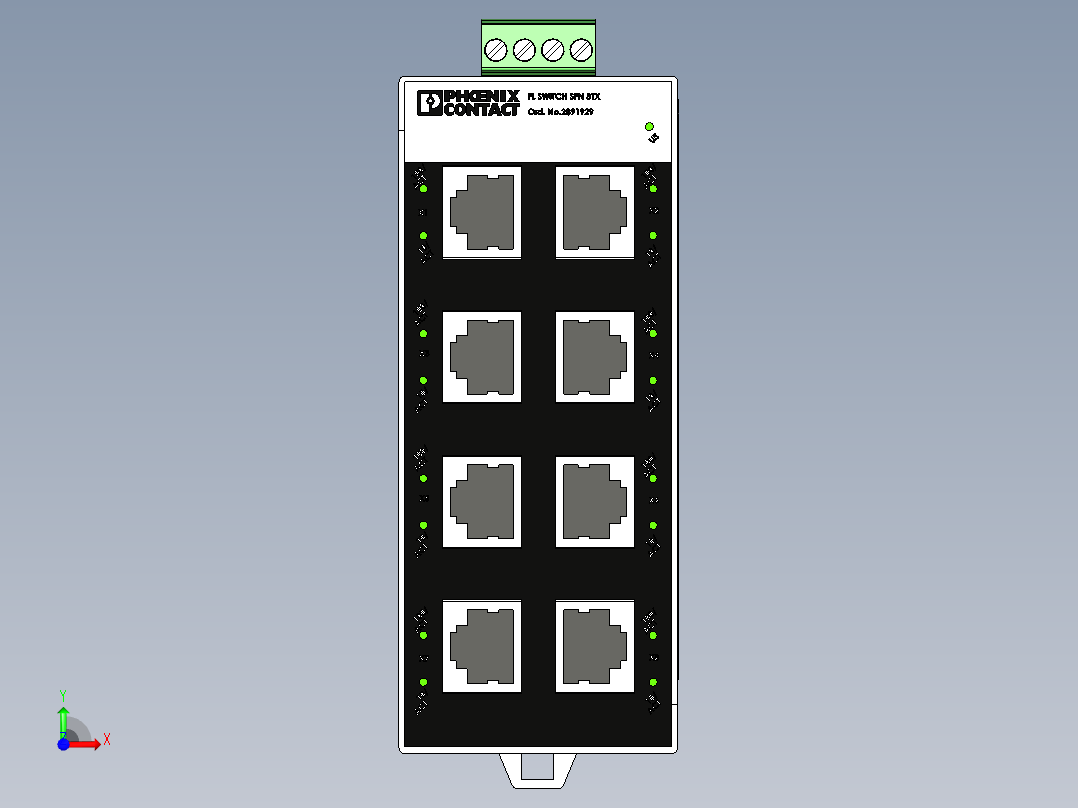 sfnb-5tx-2891929菲尼克斯接触式以太网交换机，8个TP RJ45端口.2前视图
