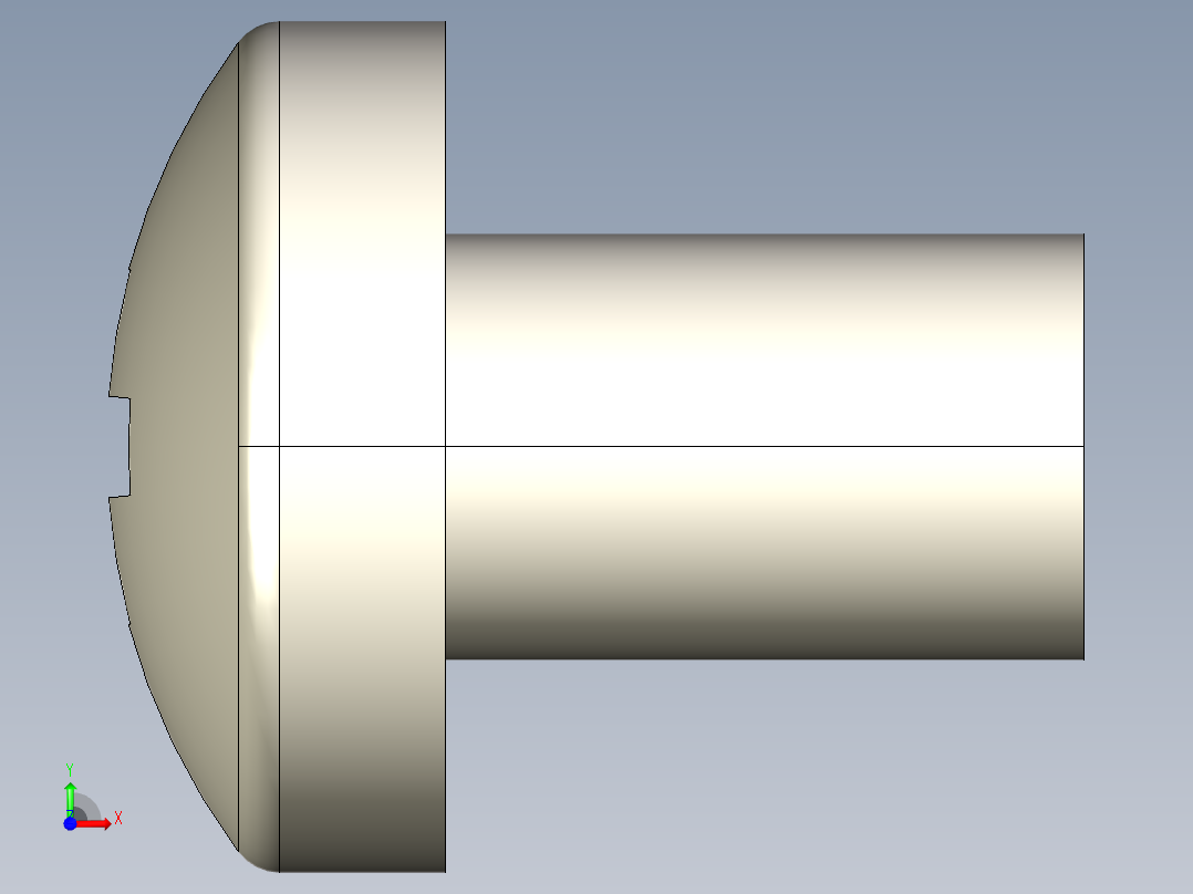 螺丝 M2 x 十字盘头-M2 x 3 Screw head.STEP前视图